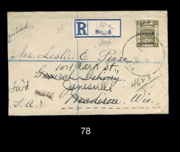 Lot 78 - postal history  -  House of Zion Public Auction #111