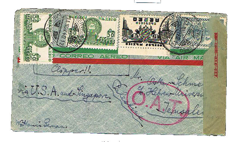 Lot 111 - UNUSUAL DESTINATIONS INCOMING TO PALESTINE  -  House of Zion Public Auction #112