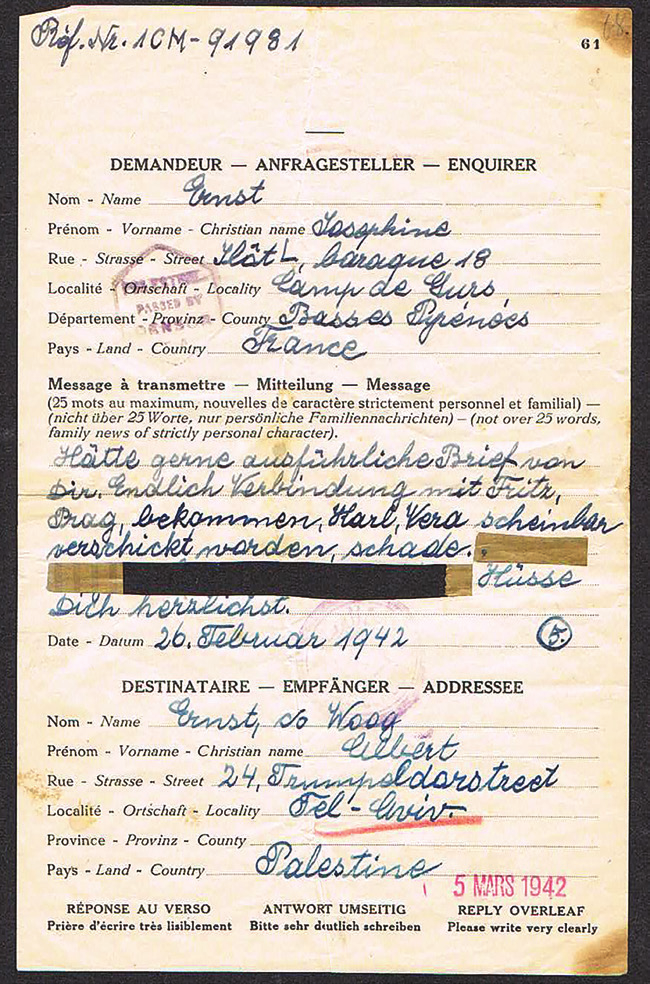Lot 259 - WORLD WAR II, INTERNMENT/DP CAMPS  -  House of Zion Public Auction #112