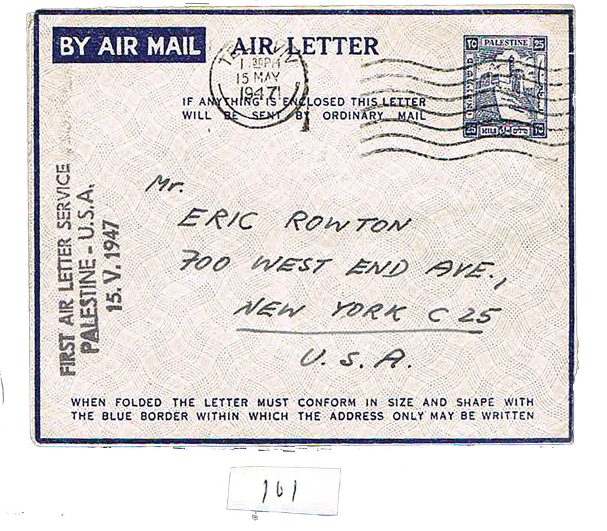 Lot 101 - covers  -  House of Zion Public Auction #113