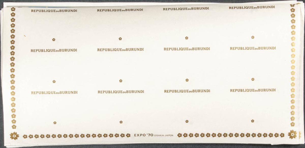 Lot 490 - burundi burundi -  IBERPHIL Auction #109. The Fournier Universe. Part 1