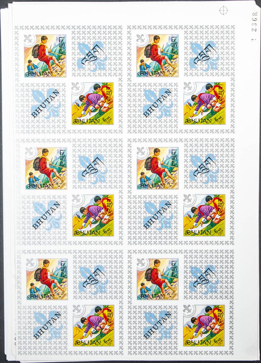 Lot 852 - bhutan bhutan -  IBERPHIL Auction #109. The Fournier Universe. Part 1