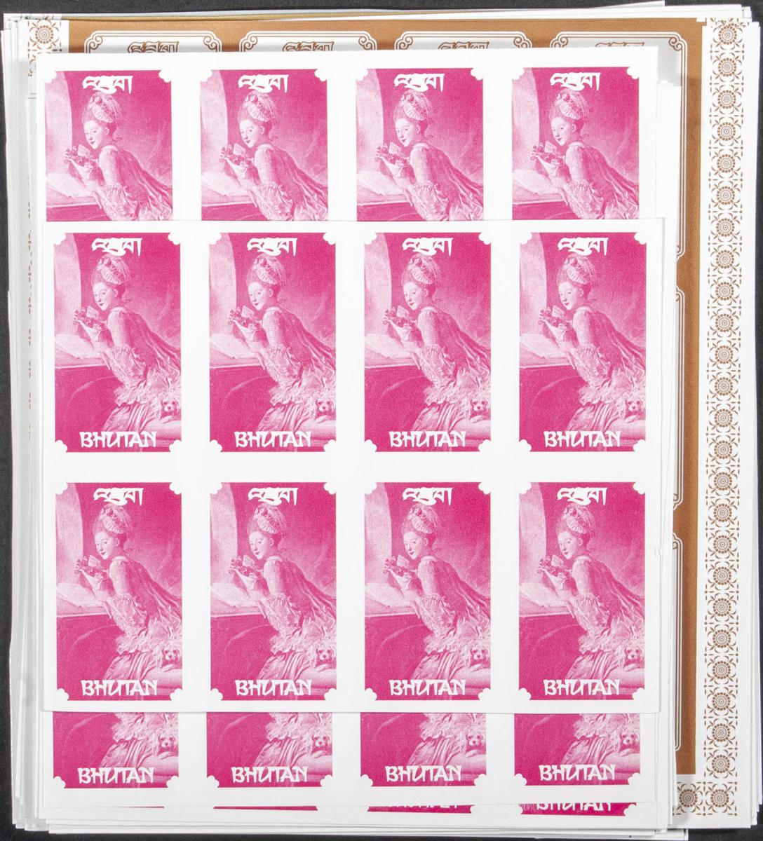 Lot 868 - bhutan bhutan -  IBERPHIL Auction #109. The Fournier Universe. Part 1