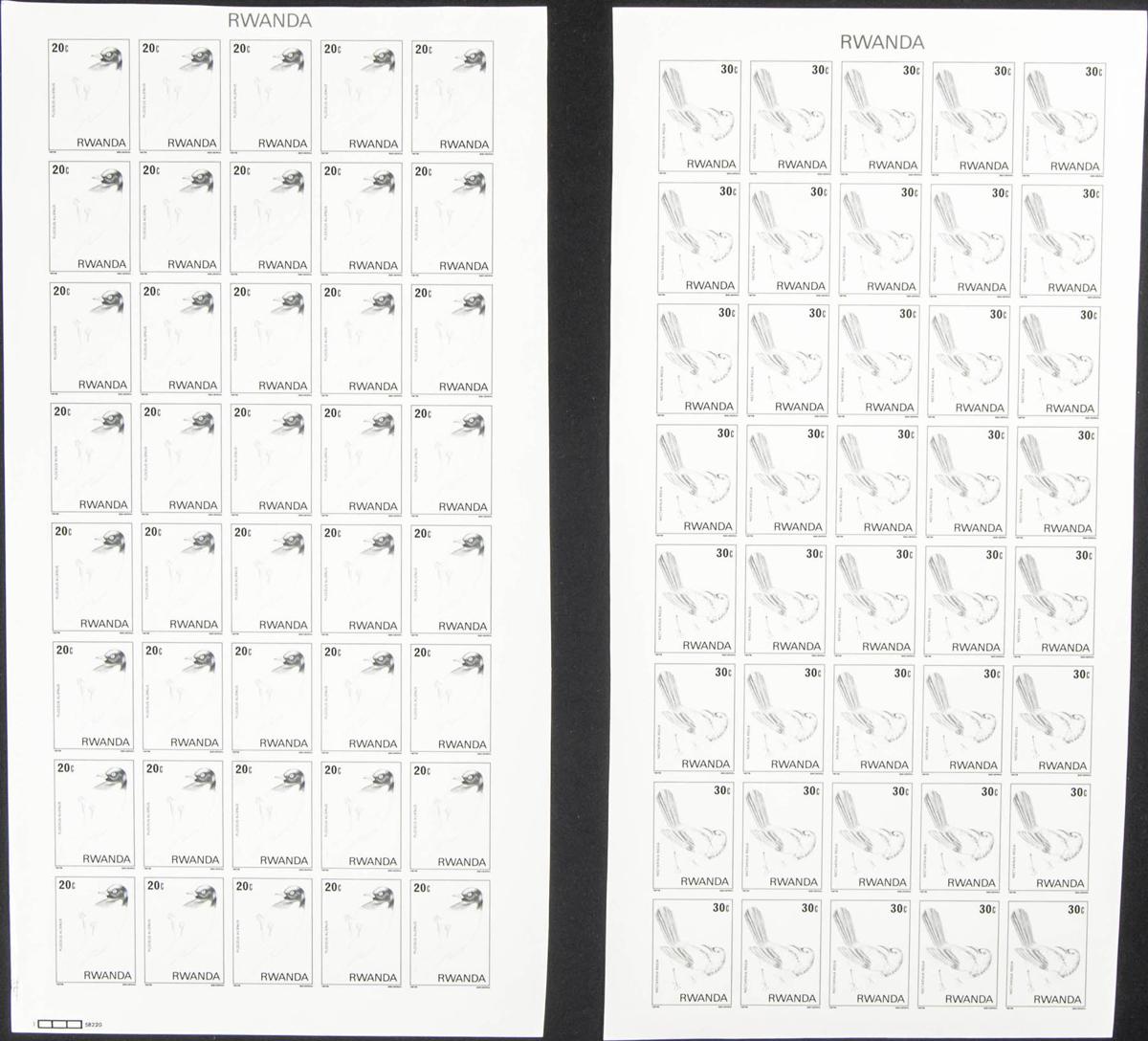 Lot 2683 - rwanda rwanda -  IBERPHIL Auction #110. The Fournier Universe. Part 2