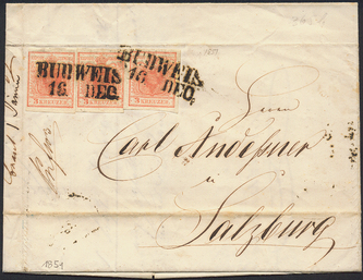 Lot 291 - Austria issue 1850 -  Briefmarken Stilus e.U. 15. Auktion