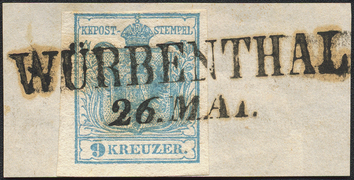 Lot 328 - Austria issue 1850 -  Briefmarken Stilus e.U. 15. Auktion