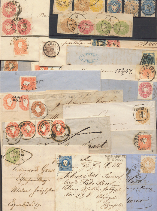 Lot 350 - Austria issue 1850 -  Briefmarken Stilus e.U. 15. Auktion