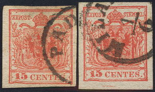 Lot 572 - Austria Lombardy & Veneto Italy Lombardy & Veneto -  Briefmarken Stilus e.U. 15. Auktion