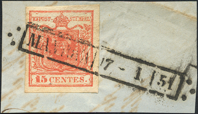 Lot 781 - Austria Lombardy & Veneto Italy Lombardy & Veneto - Briefmarken Stilus e.U. 15. Auktion Lot 781 - Austria Lombardy & Veneto Italy Lombardy & Veneto - Briefmarken Stilus e.U. 15. Auktion