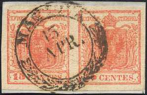 Lot 783 - Austria Lombardy & Veneto Italy Lombardy & Veneto - Briefmarken Stilus e.U. 15. Auktion Lot 783 - Austria Lombardy & Veneto Italy Lombardy & Veneto - Briefmarken Stilus e.U. 15. Auktion