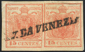 Lot 888 - Austria Lombardy & Veneto Italy Lombardy & Veneto -  Briefmarken Stilus e.U. 15. Auktion