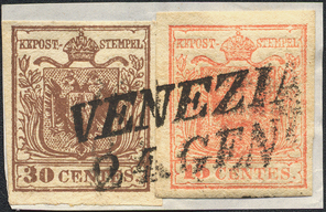 Lot 890 - Austria Lombardy & Veneto Italy Lombardy & Veneto -  Briefmarken Stilus e.U. 15. Auktion