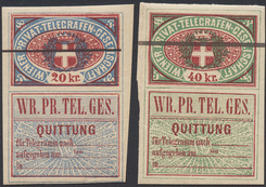 Lot 898 - Austria Austria-Telegraph-stamps - Briefmarken Stilus e.U. 16. Auktion Lot 898 - Austria Austria-Telegraph-stamps - Briefmarken Stilus e.U. 16. Auktion