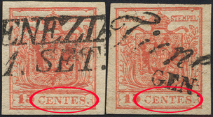 Lot 1142 - Austria Lombardy & Veneto Italy Lombardy & Veneto -  Briefmarken Stilus e.U. 16. Auktion