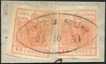 Lot 1420 - Austria Lombardy & Veneto Italy Lombardy & Veneto - Briefmarken Stilus e.U. 16. Auktion Lot 1420 - Austria Lombardy & Veneto Italy Lombardy & Veneto - Briefmarken Stilus e.U. 16. Auktion