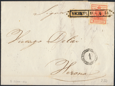 Lot 1442 - Austria Lombardy & Veneto Italy Lombardy & Veneto - Briefmarken Stilus e.U. 16. Auktion Lot 1442 - Austria Lombardy & Veneto Italy Lombardy & Veneto - Briefmarken Stilus e.U. 16. Auktion