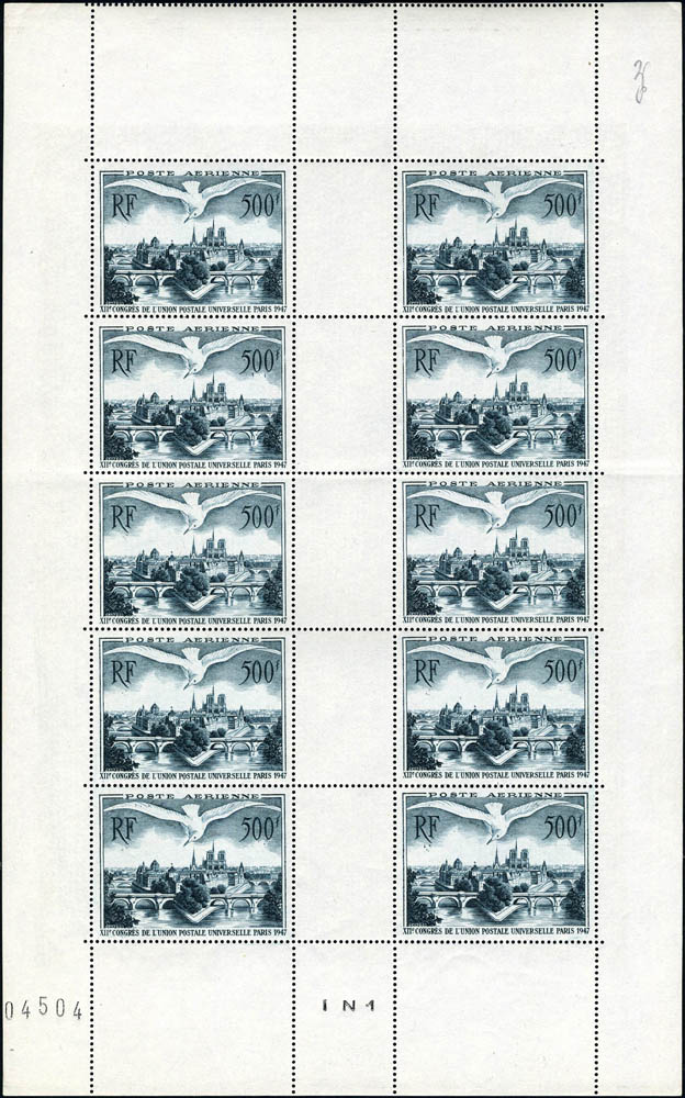 Lot 1014 - France poste aerienne - Francois Feldman F.C.N.P François FELDMAN sale #124 Lot 1014 - France poste aerienne - Francois Feldman F.C.N.P François FELDMAN sale #124