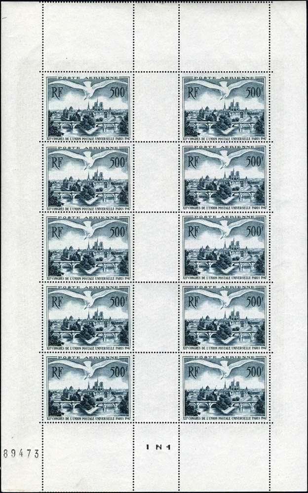 Lot 1015 - France poste aerienne - Francois Feldman F.C.N.P François FELDMAN sale #124 Lot 1015 - France poste aerienne - Francois Feldman F.C.N.P François FELDMAN sale #124