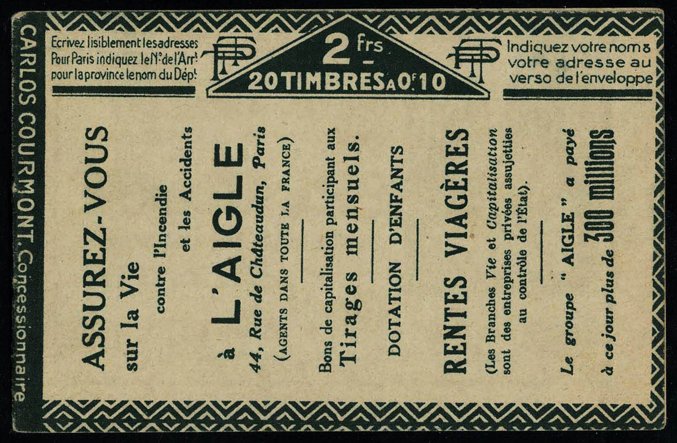 Lot 1075 - France carnets - Francois Feldman F.C.N.P François FELDMAN sale #124 Lot 1075 - France carnets - Francois Feldman F.C.N.P François FELDMAN sale #124