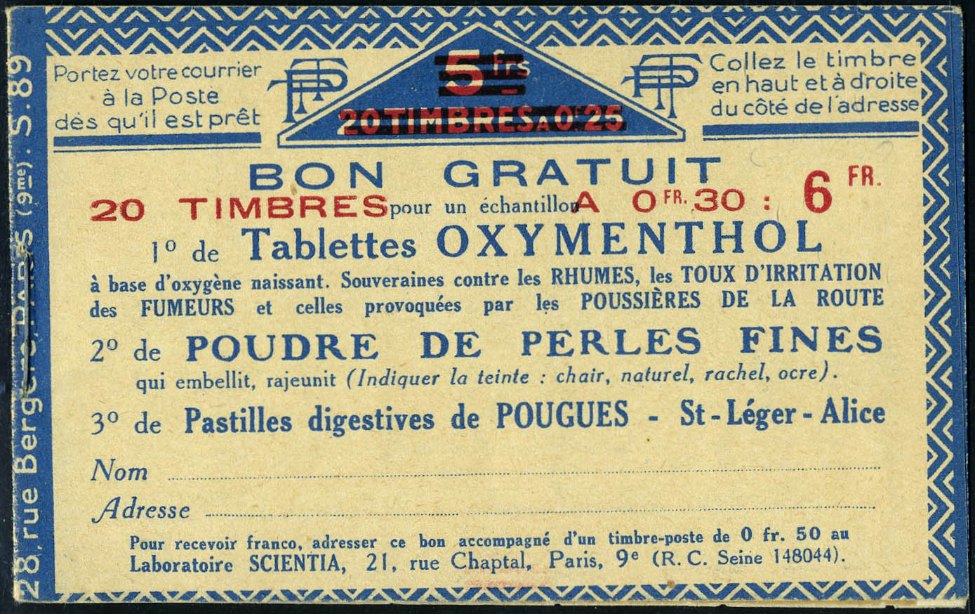 Lot 1082 - France carnets -  Francois Feldman F.C.N.P François FELDMAN sale #124