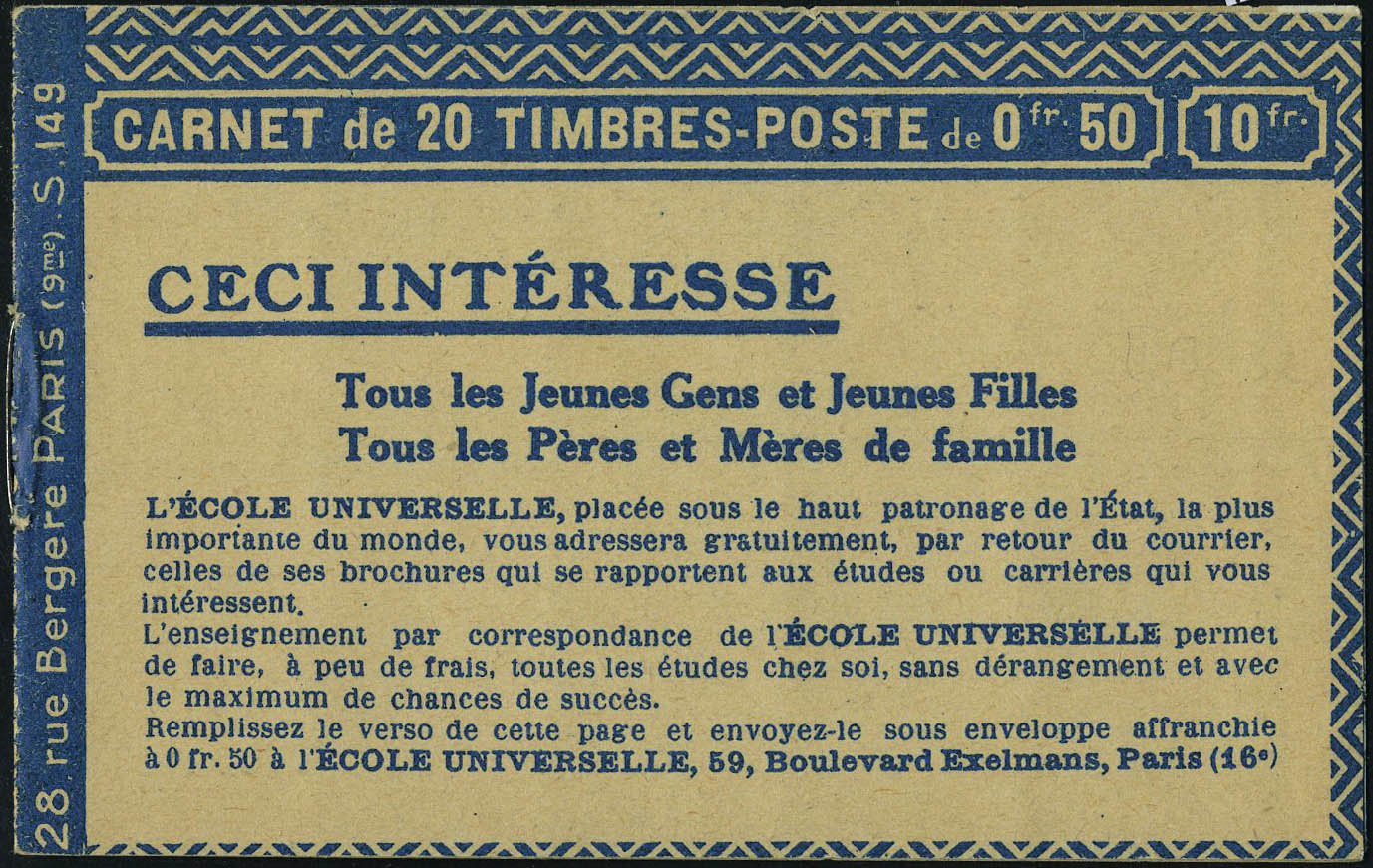 Lot 1102 - France carnets - Francois Feldman F.C.N.P François FELDMAN sale #124 Lot 1102 - France carnets - Francois Feldman F.C.N.P François FELDMAN sale #124