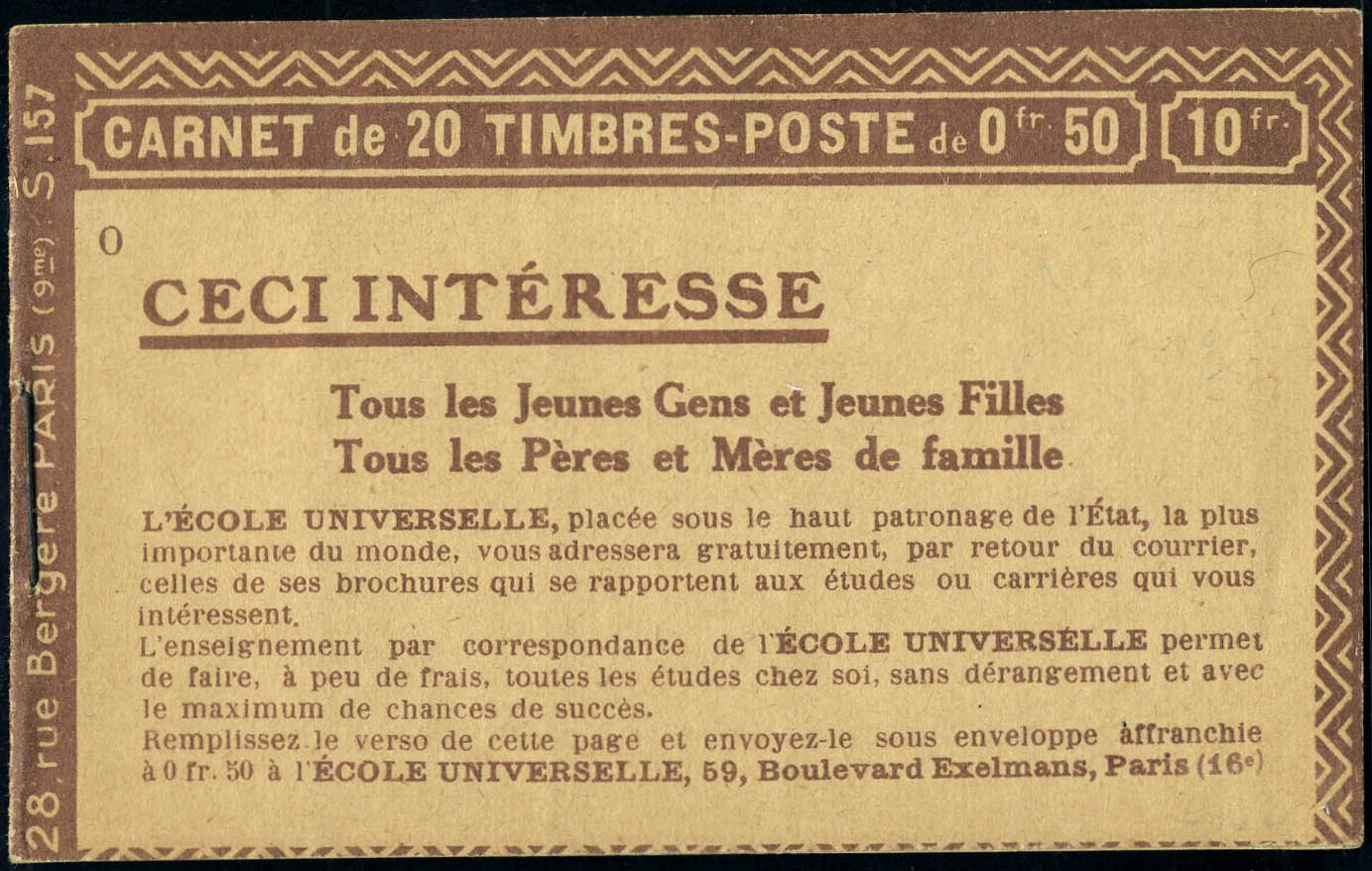 Lot 1105 - France carnets - Francois Feldman F.C.N.P François FELDMAN sale #124 Lot 1105 - France carnets - Francois Feldman F.C.N.P François FELDMAN sale #124