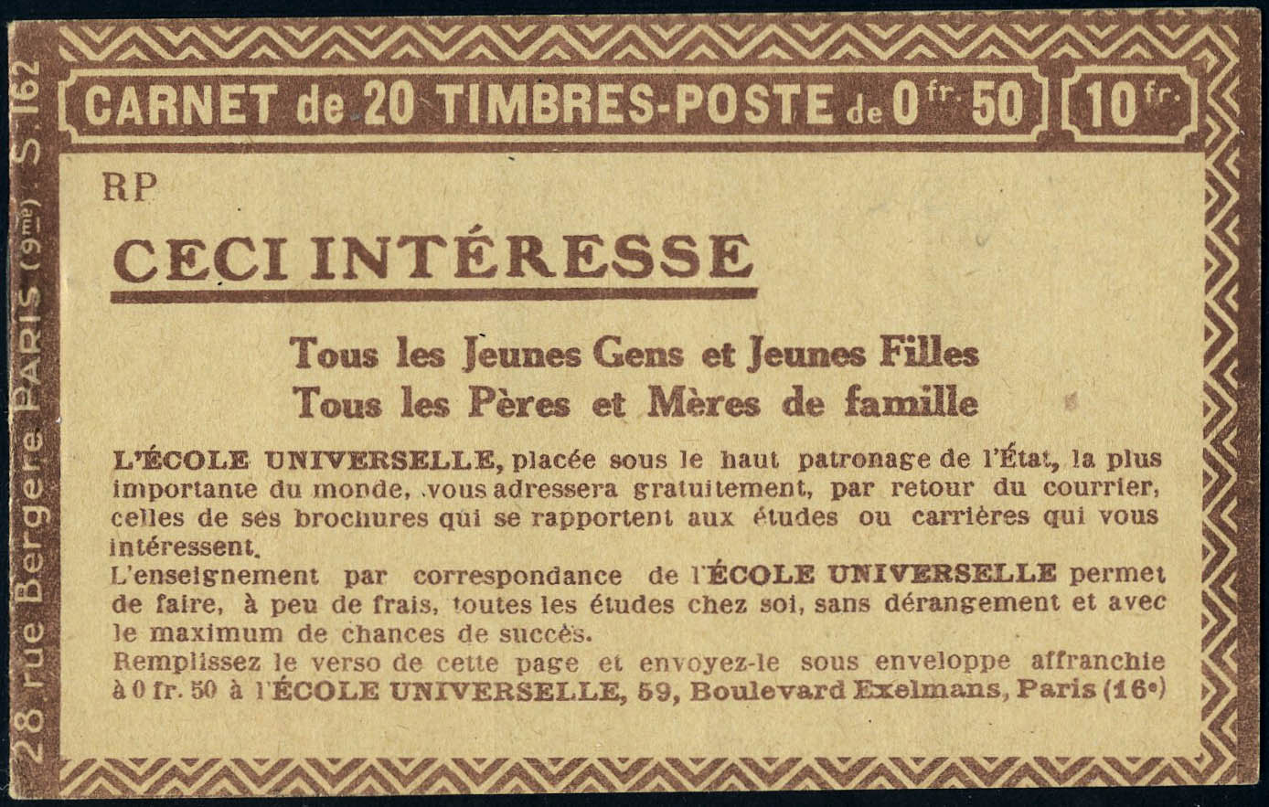 Lot 1117 - France carnets - Francois Feldman F.C.N.P François FELDMAN sale #124 Lot 1117 - France carnets - Francois Feldman F.C.N.P François FELDMAN sale #124