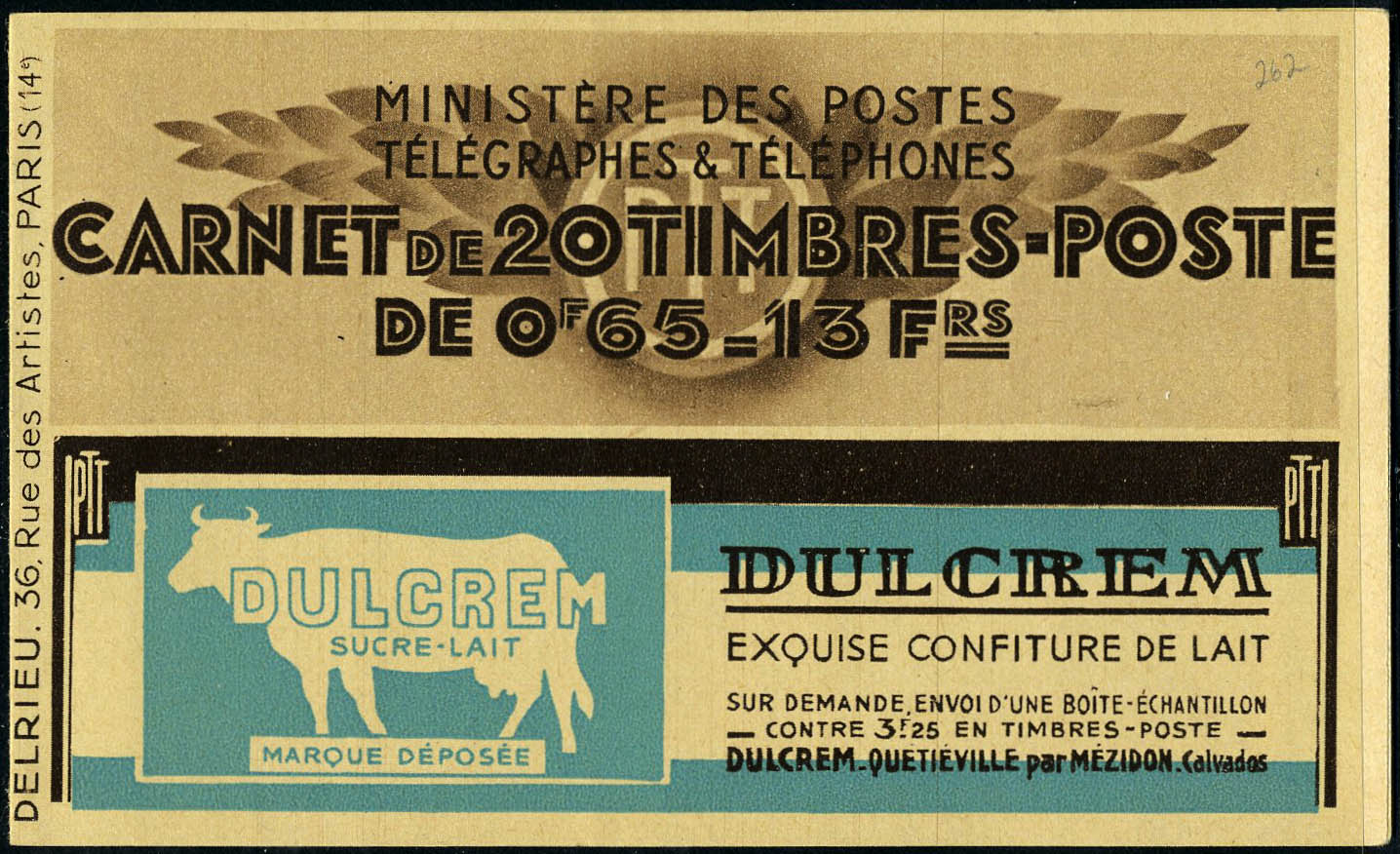 Lot 1133 - France carnets - Francois Feldman F.C.N.P François FELDMAN sale #124 Lot 1133 - France carnets - Francois Feldman F.C.N.P François FELDMAN sale #124