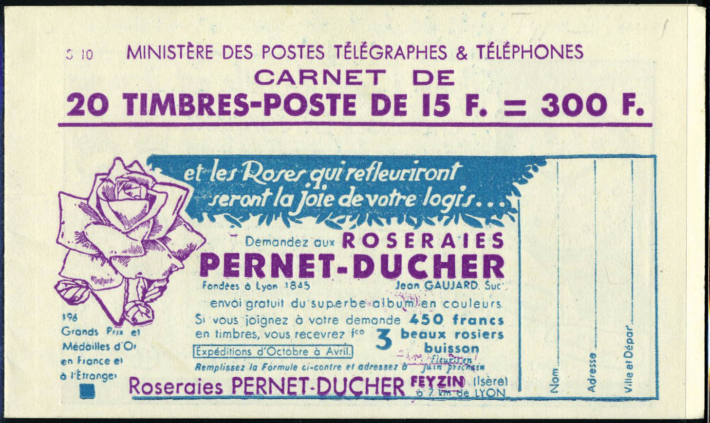 Lot 1144 - France carnets - Francois Feldman F.C.N.P François FELDMAN sale #124 Lot 1144 - France carnets - Francois Feldman F.C.N.P François FELDMAN sale #124