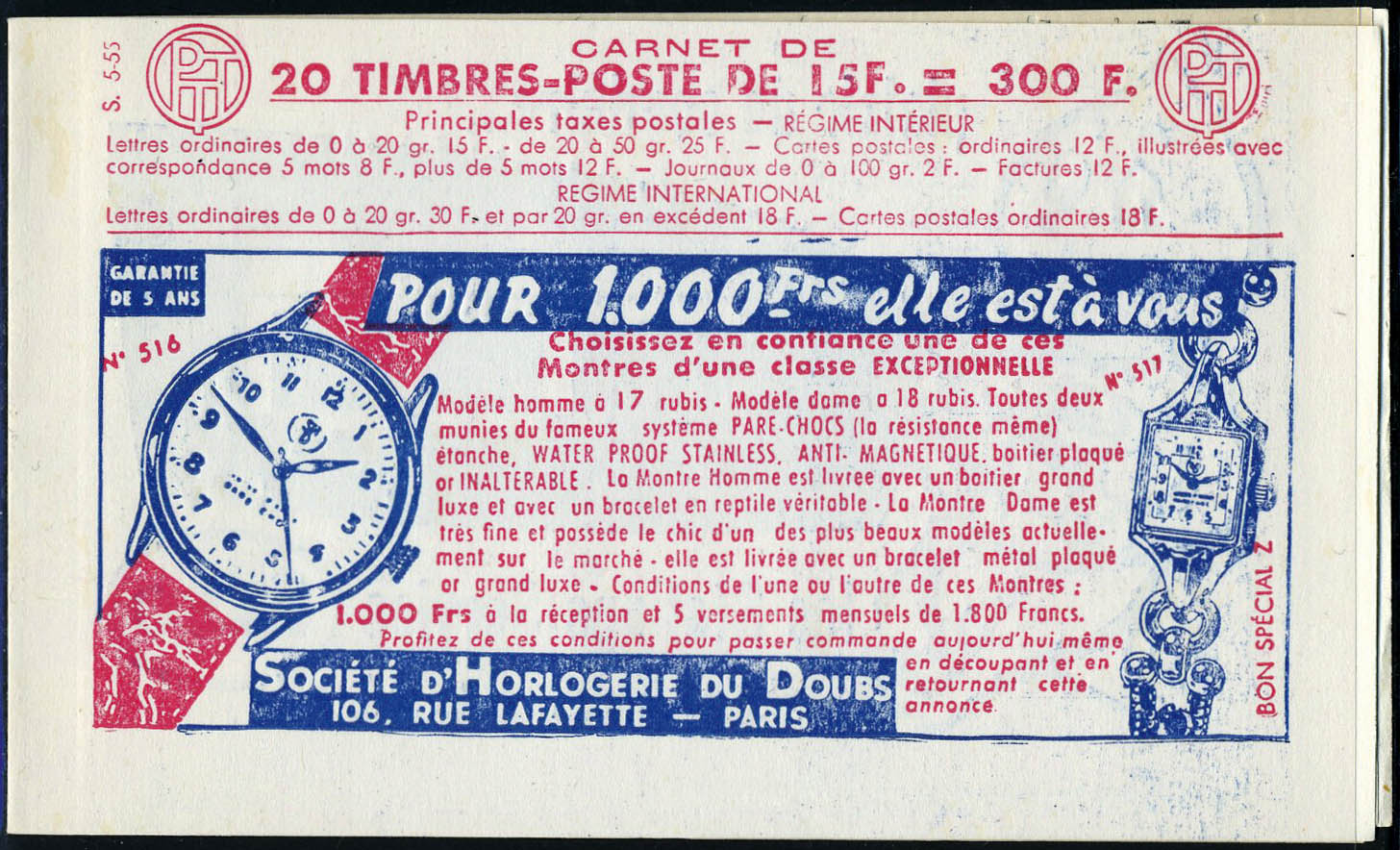 Lot 1150 - France carnets - Francois Feldman F.C.N.P François FELDMAN sale #124 Lot 1150 - France carnets - Francois Feldman F.C.N.P François FELDMAN sale #124