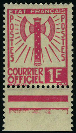 Lot 1273 - France timbres de service - Francois Feldman F.C.N.P François FELDMAN sale #124 Lot 1273 - France timbres de service - Francois Feldman F.C.N.P François FELDMAN sale #124