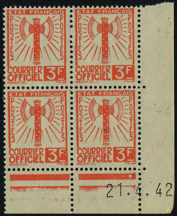 Lot 1276 - France timbres de service - Francois Feldman F.C.N.P François FELDMAN sale #124 Lot 1276 - France timbres de service - Francois Feldman F.C.N.P François FELDMAN sale #124
