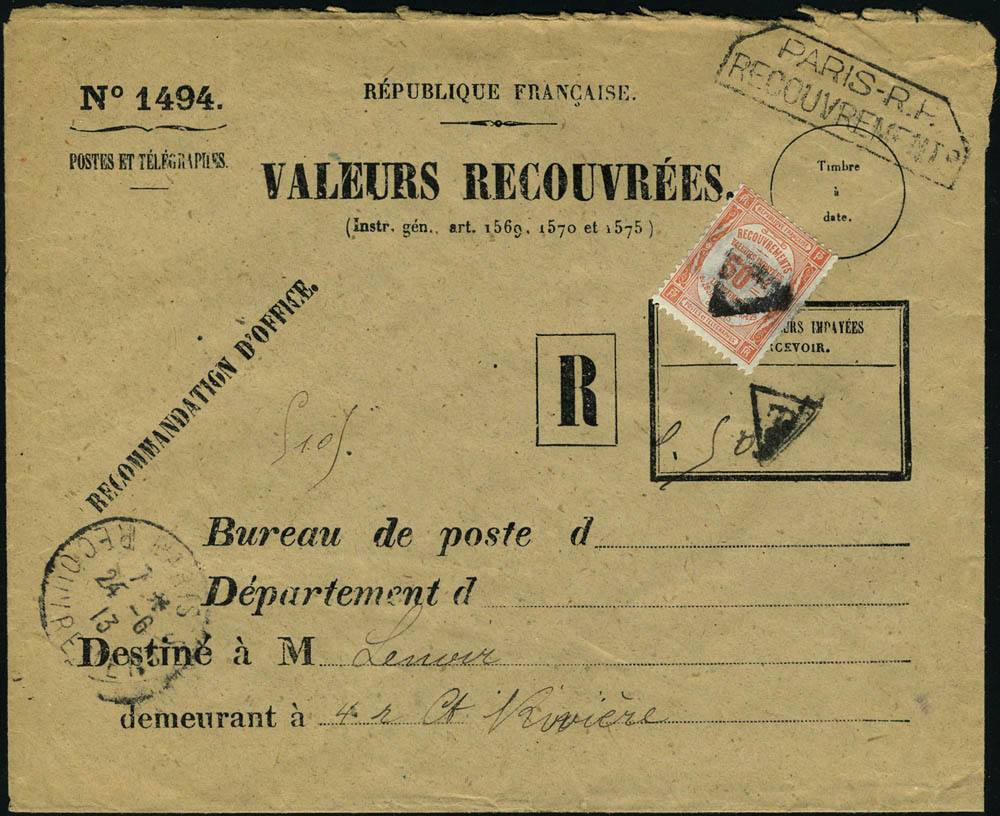 Lot 1323 - France timbres-taxe - Francois Feldman F.C.N.P François FELDMAN sale #124 Lot 1323 - France timbres-taxe - Francois Feldman F.C.N.P François FELDMAN sale #124