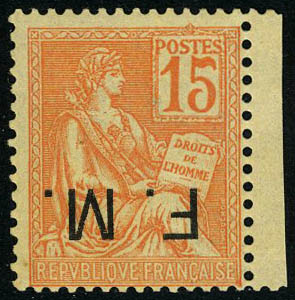 Lot 1366 - France timbres de franchise -  Francois Feldman F.C.N.P François FELDMAN sale #124