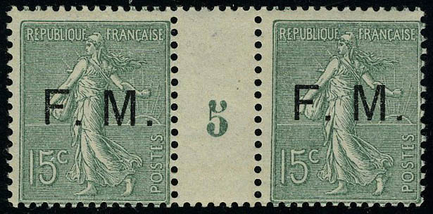 Lot 1367 - France timbres de franchise -  Francois Feldman F.C.N.P François FELDMAN sale #124