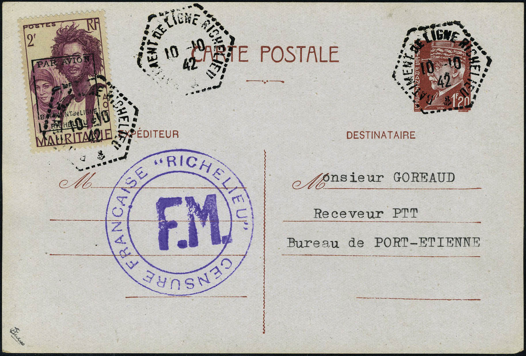 Lot 1504 - France poste aérienne militaire -  Francois Feldman F.C.N.P François FELDMAN sale #124