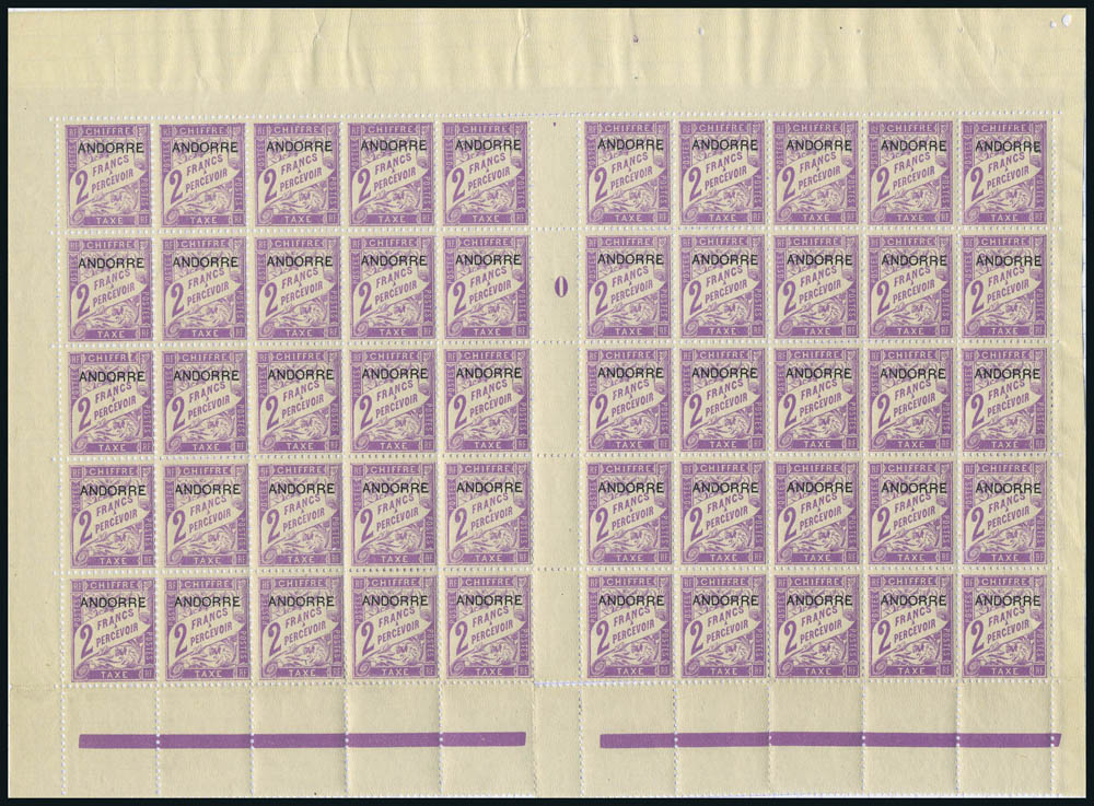 Lot 1635 - andorre timbres-taxe - Francois Feldman F.C.N.P François FELDMAN sale #124 Lot 1635 - andorre timbres-taxe - Francois Feldman F.C.N.P François FELDMAN sale #124