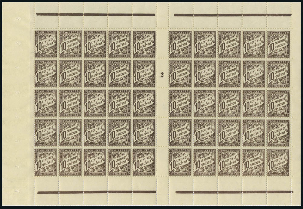 Lot 1640 - andorre timbres-taxe -  Francois Feldman F.C.N.P François FELDMAN sale #124