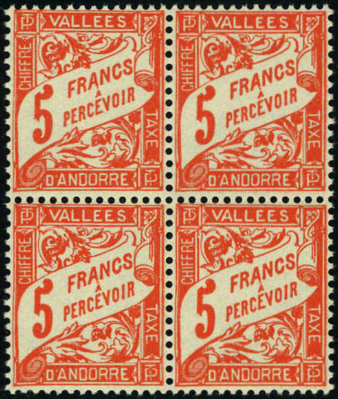 Lot 1641 - andorre timbres-taxe -  Francois Feldman F.C.N.P François FELDMAN sale #124
