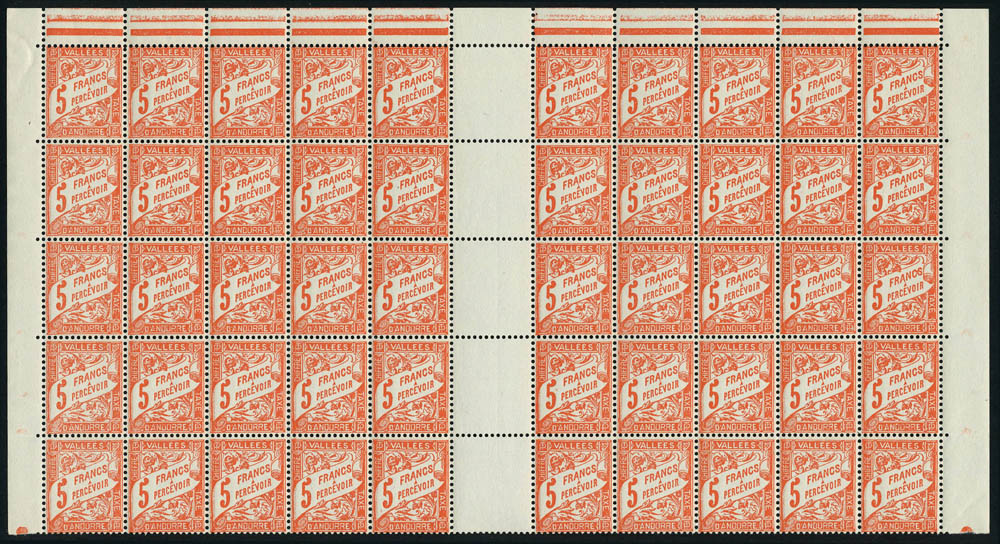 Lot 1642 - andorre timbres-taxe -  Francois Feldman F.C.N.P François FELDMAN sale #124