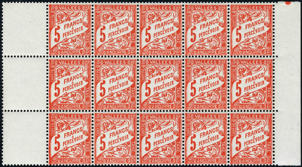 Lot 1643 - andorre timbres-taxe -  Francois Feldman F.C.N.P François FELDMAN sale #124