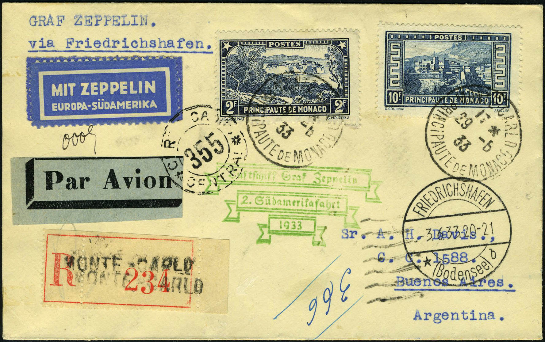 Lot 1693 - Monaco poste aerienne -  Francois Feldman F.C.N.P François FELDMAN sale #124