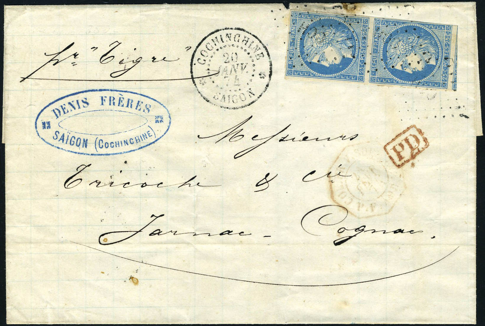Lot 1758 - colonies generales  -  Francois Feldman F.C.N.P François FELDMAN sale #124