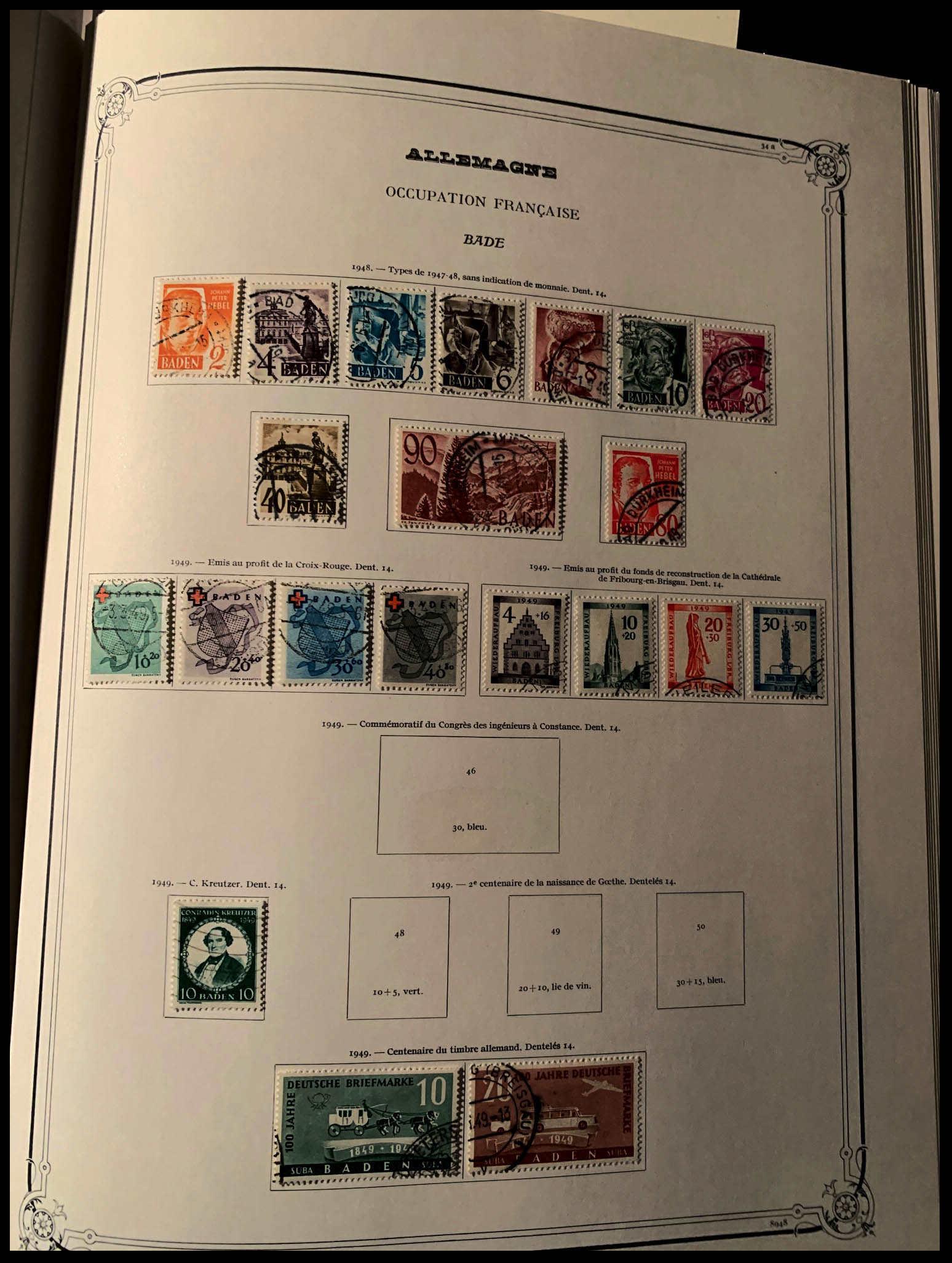 Lot 1884 - allemagne occupation francaise Lots & Collections - Francois Feldman F.C.N.P François FELDMAN sale #124 Lot 1884 - allemagne occupation francaise Lots & Collections - Francois Feldman F.C.N.P François FELDMAN sale #124
