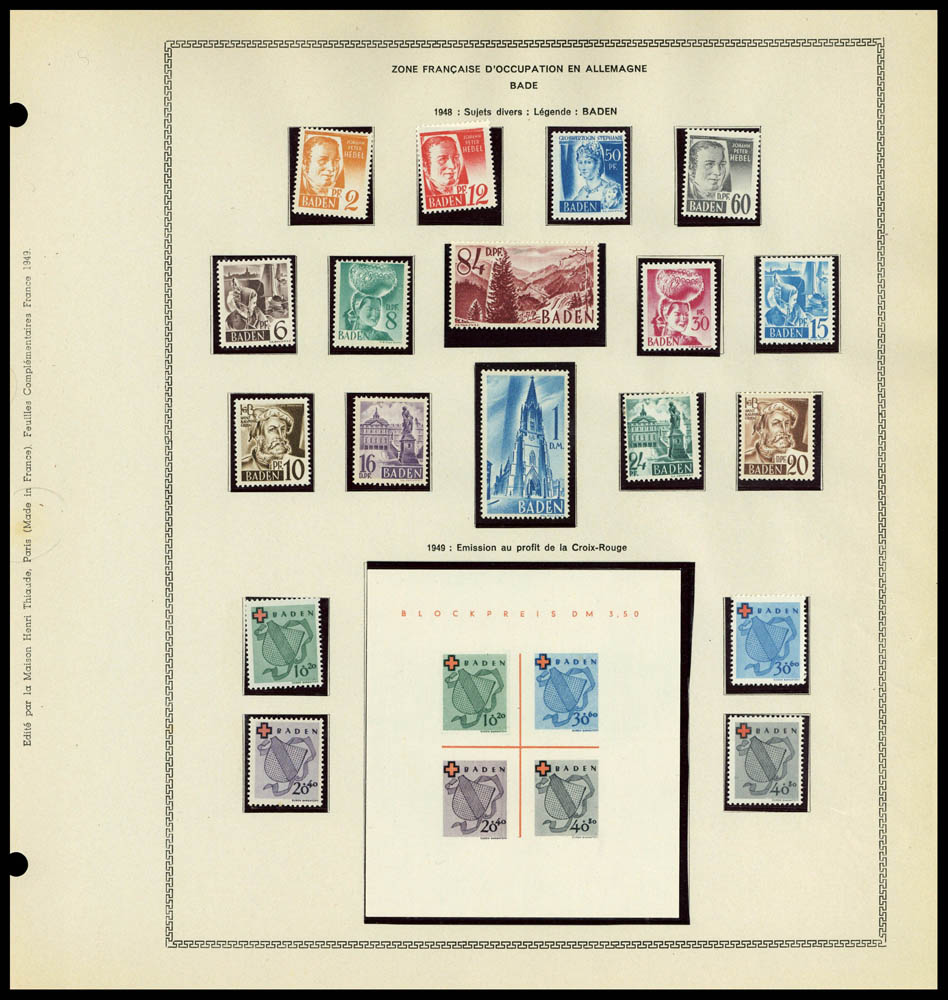 Lot 1885 - allemagne occupation francaise Lots & Collections - Francois Feldman F.C.N.P François FELDMAN sale #124 Lot 1885 - allemagne occupation francaise Lots & Collections - Francois Feldman F.C.N.P François FELDMAN sale #124