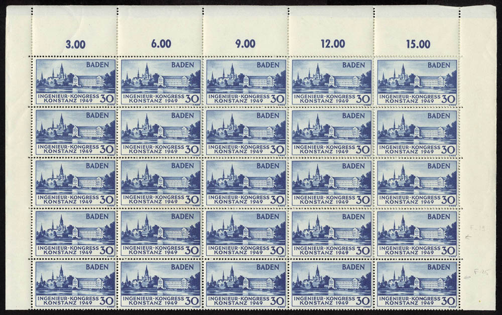 Lot 1891 - ALLEMAGNE ZOF (BADE)  -  Francois Feldman F.C.N.P François FELDMAN sale #124