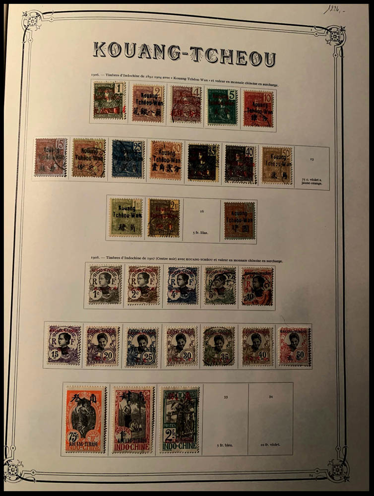 Lot 2279 - kouang-tcheou Lots & Collections - Francois Feldman F.C.N.P François FELDMAN sale #124 Lot 2279 - kouang-tcheou Lots & Collections - Francois Feldman F.C.N.P François FELDMAN sale #124