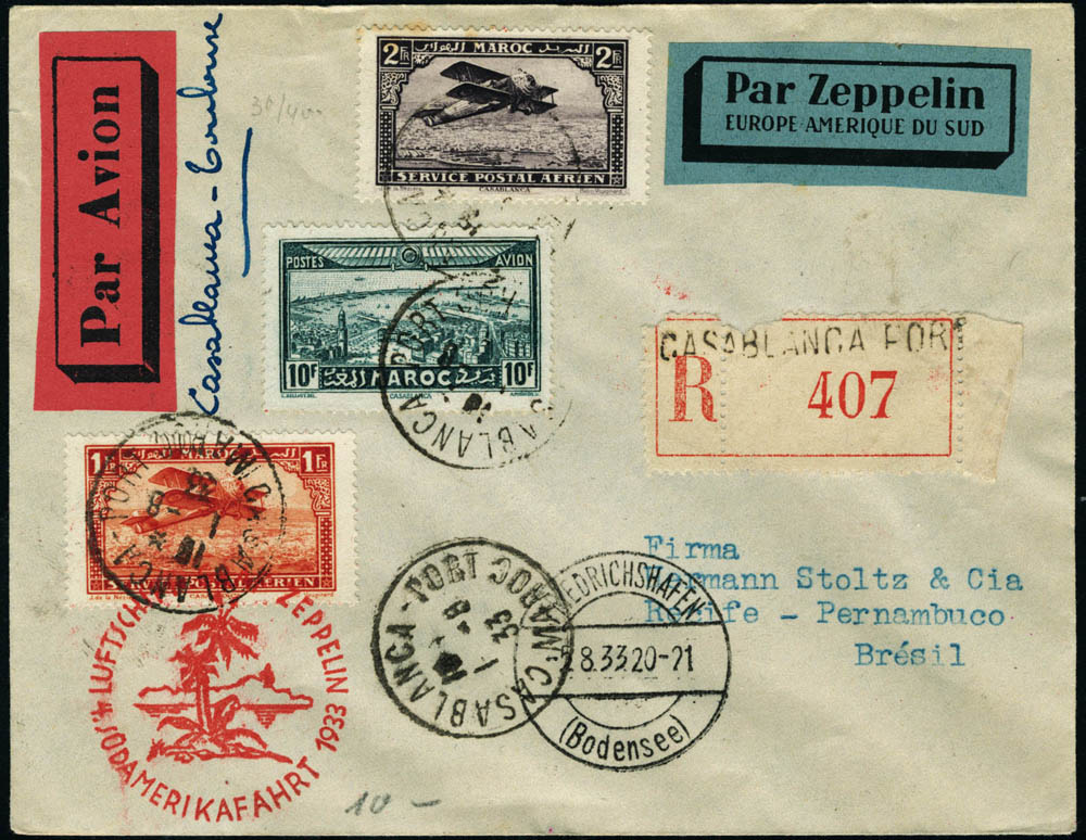 Lot 2381 - maroc poste aerienne -  Francois Feldman F.C.N.P François FELDMAN sale #124