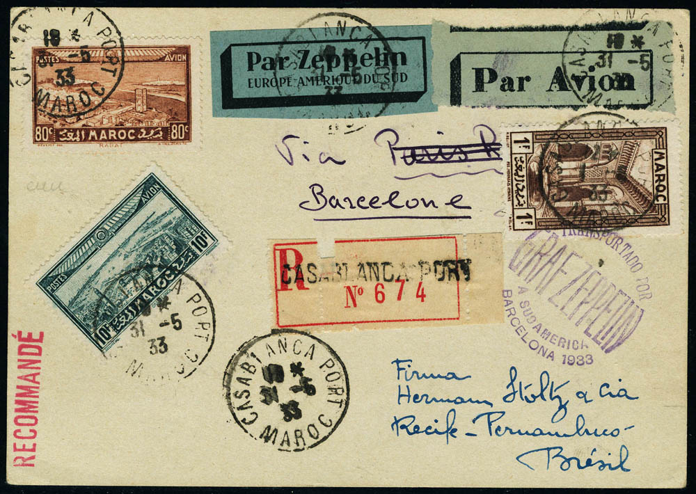 Lot 2382 - maroc poste aerienne -  Francois Feldman F.C.N.P François FELDMAN sale #124