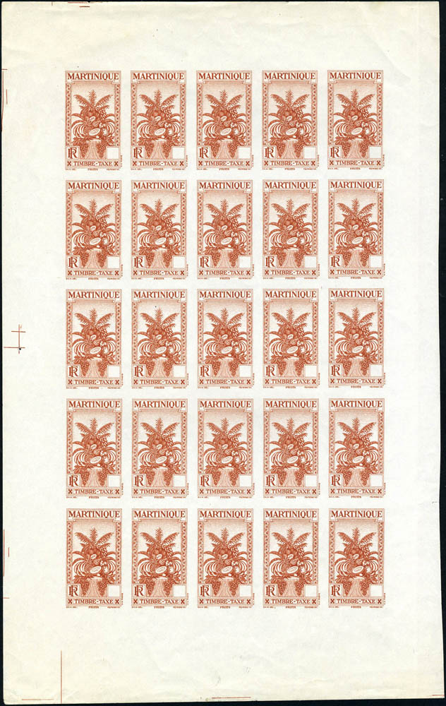 Lot 2418 - martinique timbres-taxe -  Francois Feldman F.C.N.P François FELDMAN sale #124